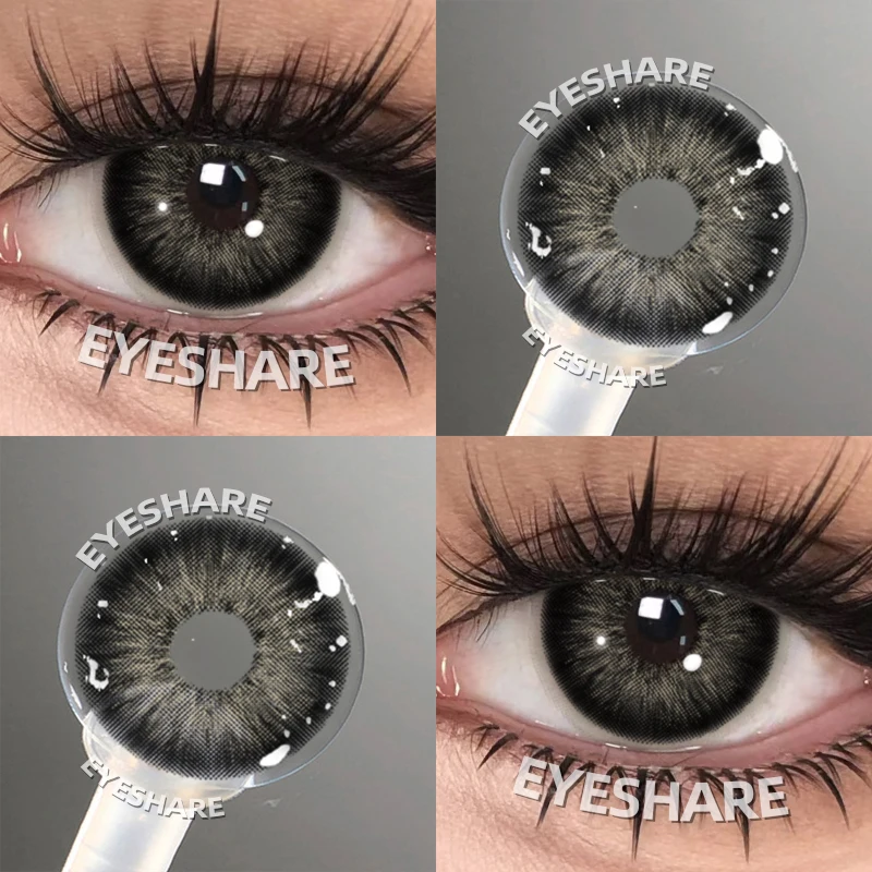 EYESHARE Beliebte farbige Kontaktlinse für Augen, schwarze Linse, Augenmode, braune Schönheit, farbige Schüler, graues Kontakt-blaues Augen-Make-up
