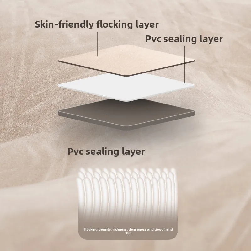 Materasso ad aria pieghevole portatile floccato gonfiabile per esterni dal design moderno per la casa da campeggio e la tenda pigra