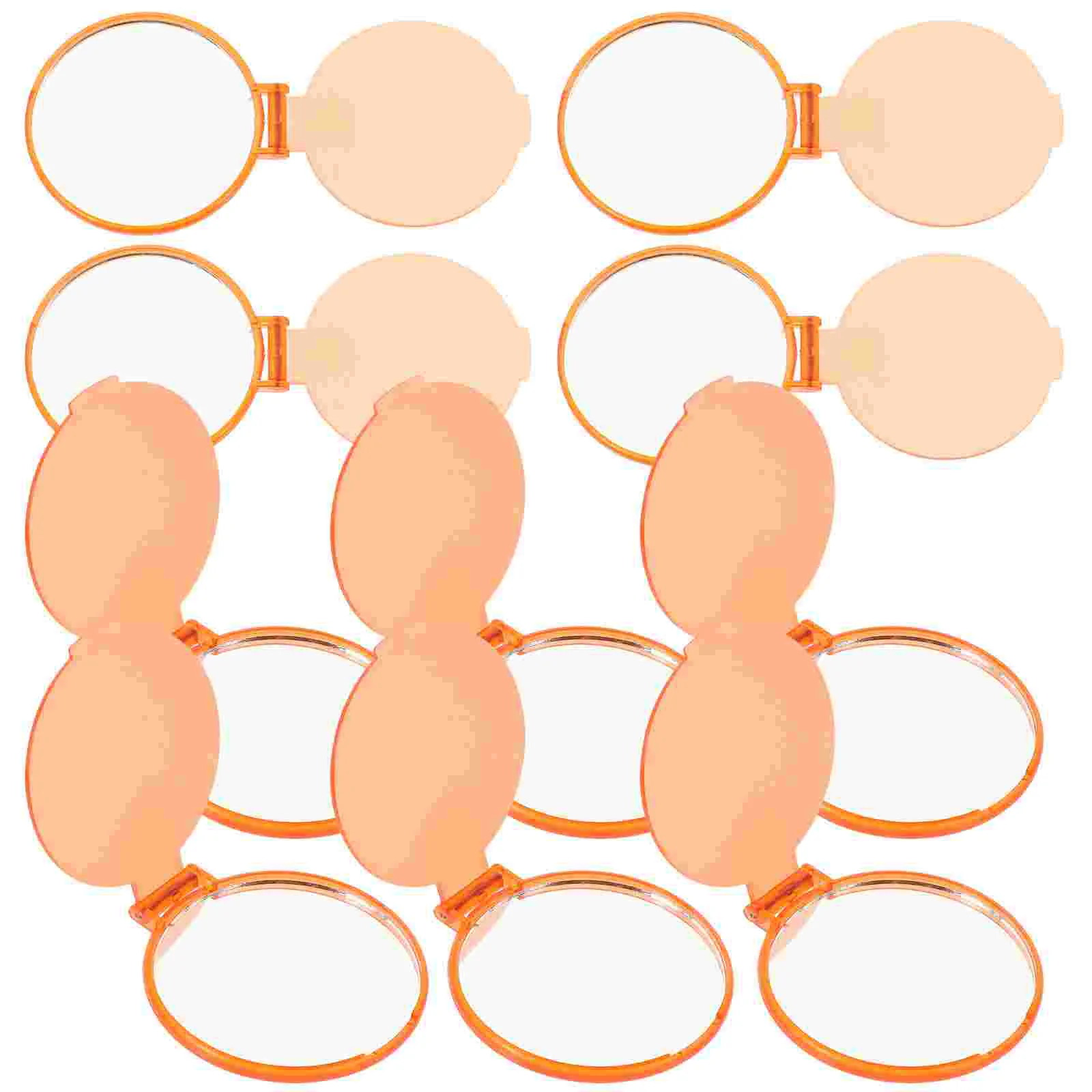 Miroir de maquillage rond pliable, petite poche, dessus de table étudiant, cadeau, 24 pièces