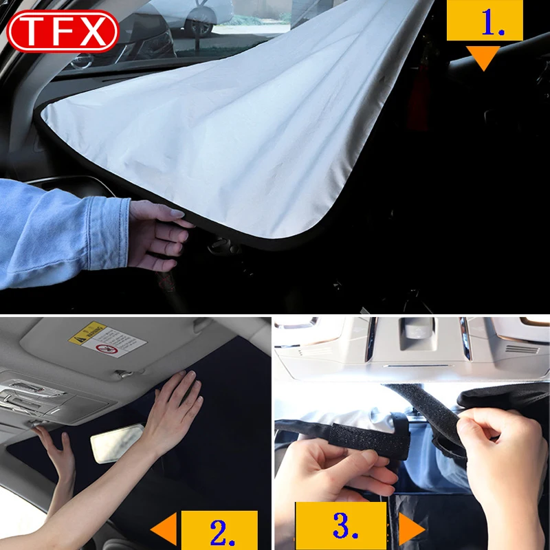 For Toyota FJ Cruiser 2018-2023 Car Styling Nano-Insulat Windshield Sunshade Front Window Sun Shade Visor Auto Accessories