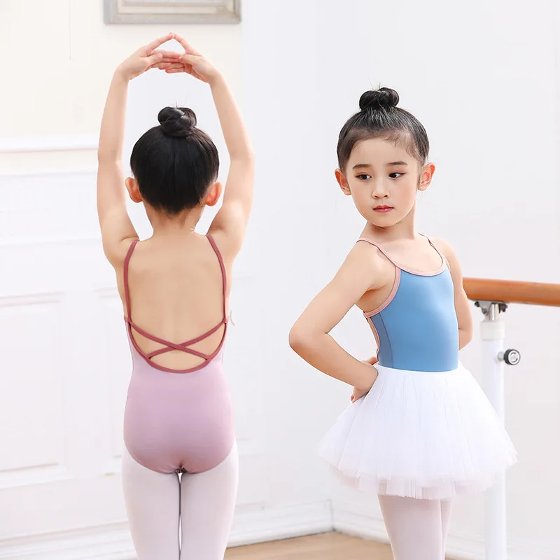 

Children Summer Ballet Dance Costume Multicolor Girls Leotard Strap Camisole Kids Gymnastics Bodysuits Ballerina Swimsuits