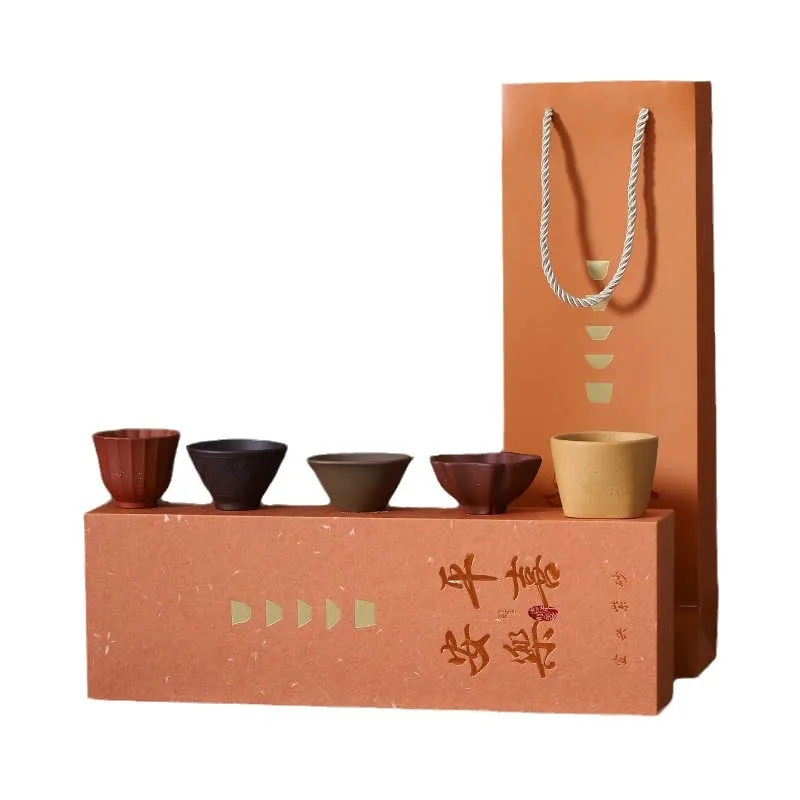 Forbidden City Merchandise Raw Ore Zisha Cup Teacup Set Business Gift Master Cup Gift Box Tea Cup