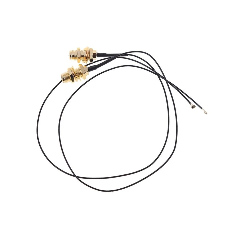 2 Packs WiFi Antenna 6dBi RP-SMA 11.8in U.FL IPEX MHF4 to RP-SMA Extension Cable for M.2 Ngff Wireless Network Card