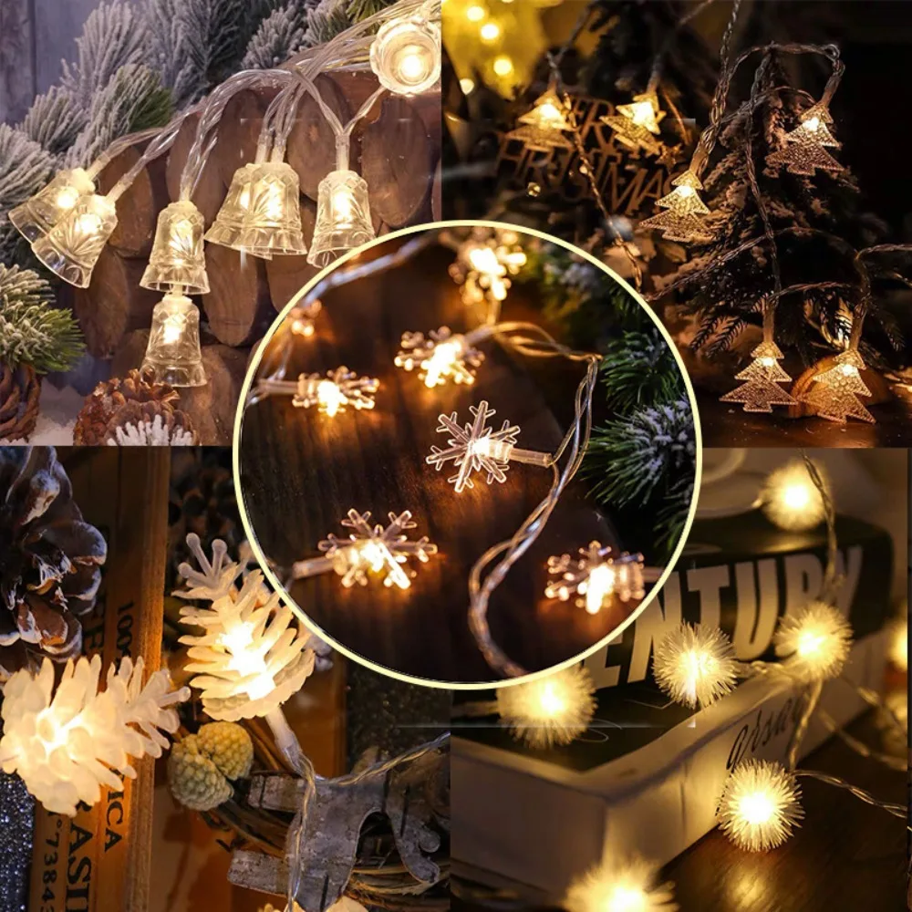 

6m 40Led Christmas Decorations for Home Pinecone Cone Atmosphere Christmas Light String Decorative Bright Christmas Decor Lamp