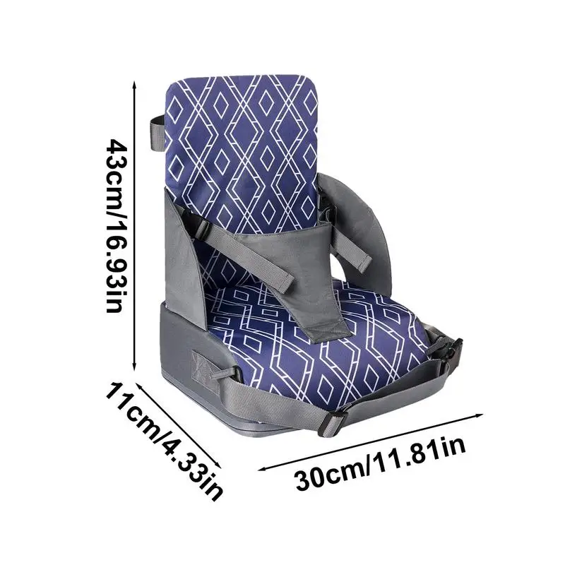 Asiento de refuerzo para silla de cocina, cojín de asiento de aumento de altura ajustable, alfombrilla de apoyo antideslizante para comer en niños