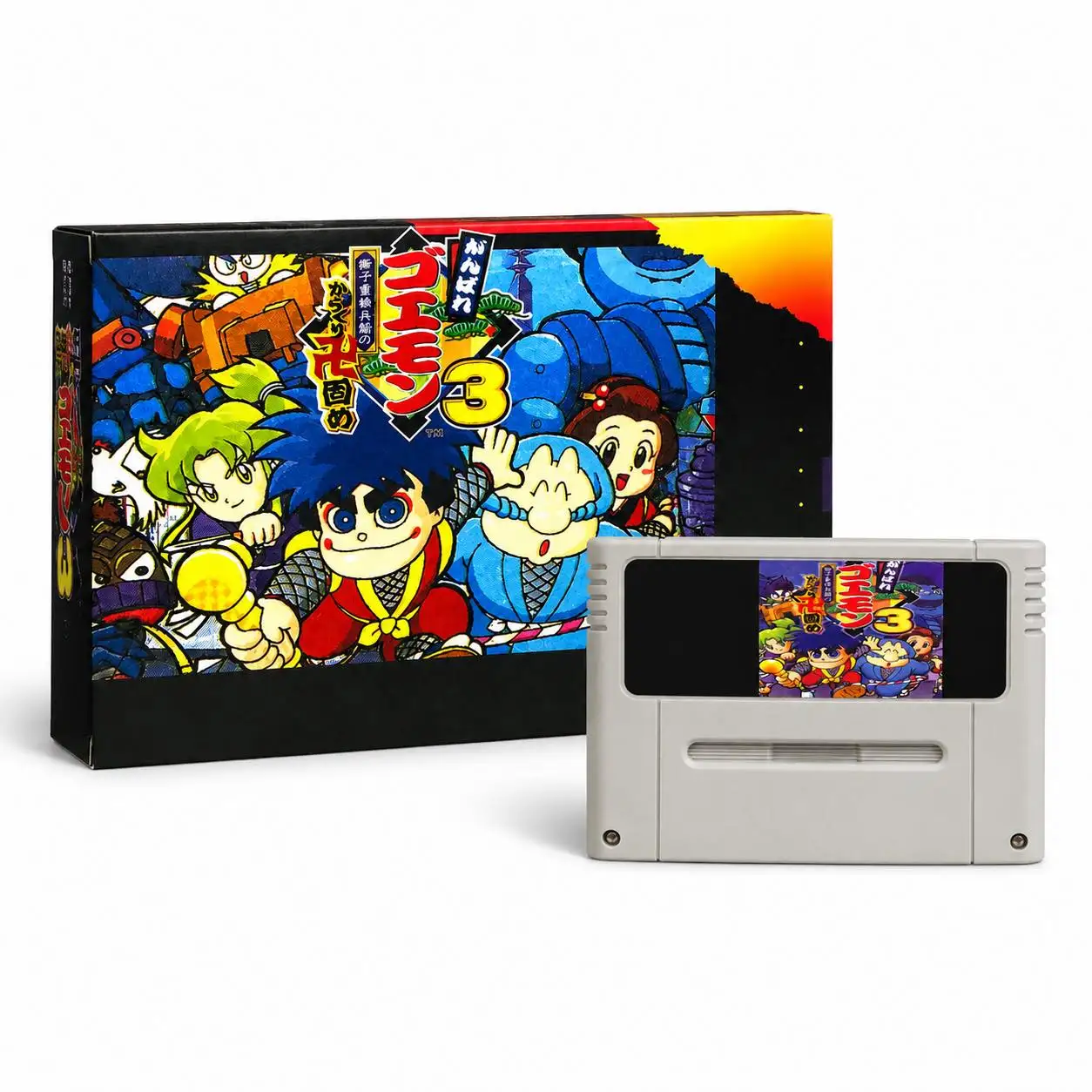 Держись за своей мечтой! Goemon 3 Ganbare: Английская версия, 16-битный ретро-картридж, экшн-приключение, RPG, PAL-версия, с функцией сохранения