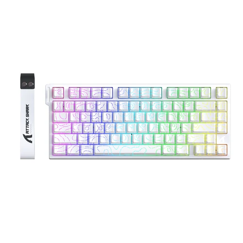 Imagen 2 del producto ATTACK SHARK R82 HE Teclado magnético con cable 75% RGB 8000Hz Disparador rápido Teclado para juegos con actuación de 0,5 mm