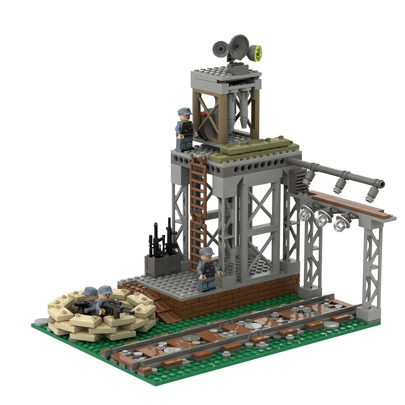 MOC Militaire Slagveld Bouwstenen Speelgoedset Wapens Accessoires Transportstation Model, Creatief Bouwspeelgoed Speelgoed Geschenken