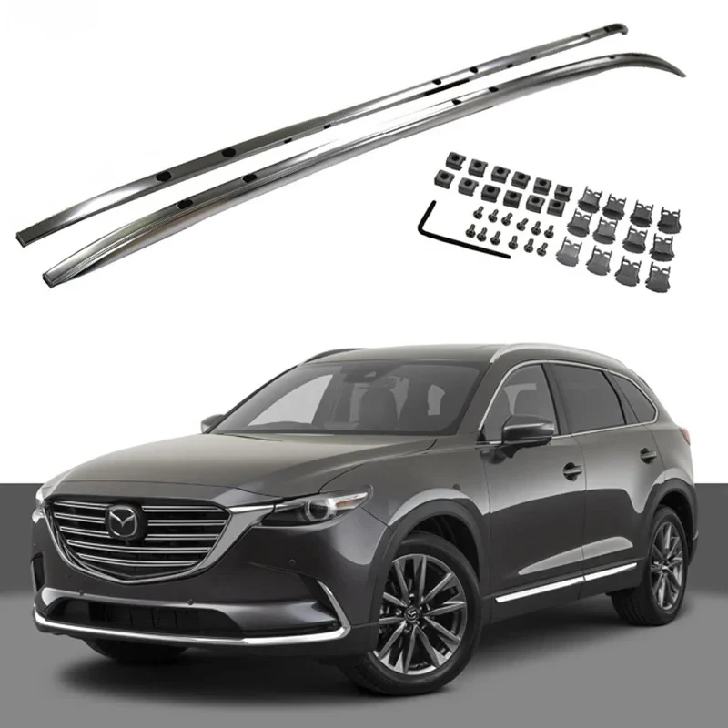 Aluminum Alloy Car Roof Rack Cross bar For Mazda CX9 CX-9 2016-2024 Rails Bar Luggage Carrier Bars top Racks Rail Boxes