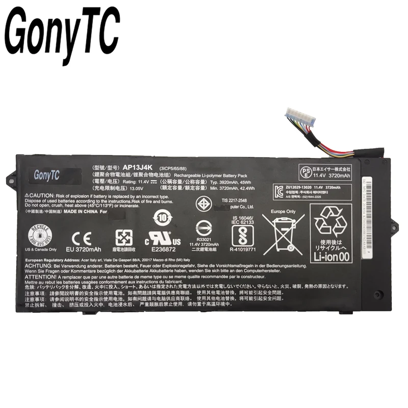 AP13J4K Dài Dòng Pin Chính Hãng Dùng Cho Acer Chromebook AP13J3K C720 C720P C740 C720-2844 C740-C5U9 ZU12029-13020