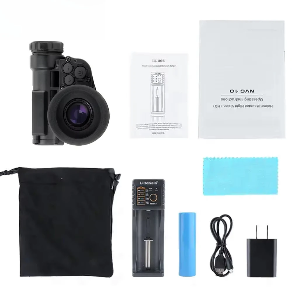 حامل رأس عدسة الرؤية الليلية الرقمية NVG10 مع وظيفة تسجيل الفيديو، منظار أحادي العين للرؤية الليلية فائق الوضوح #5