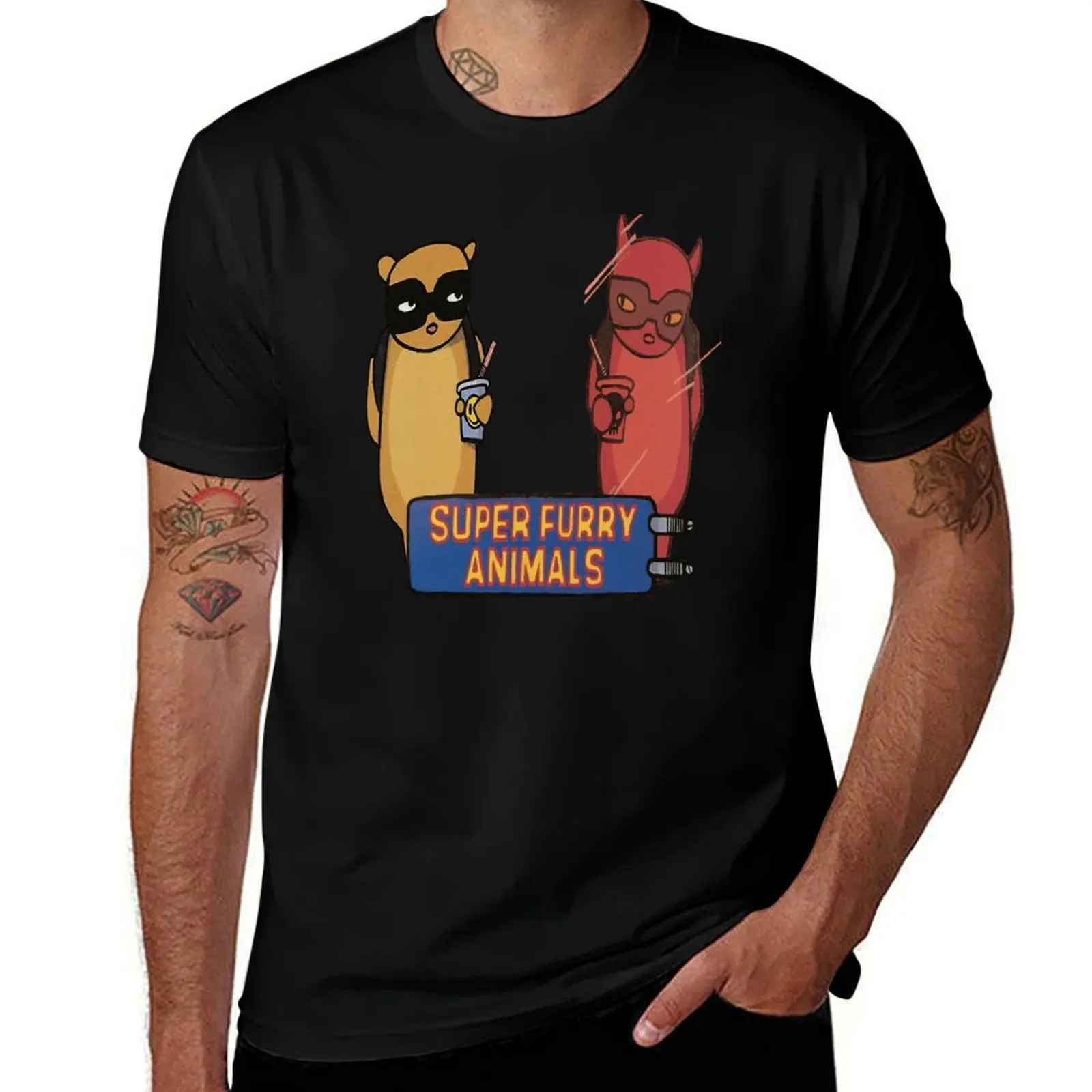Super Furry Animals T-Shirt Basic Simple Design Short Sleeve Shirt T-Shirt