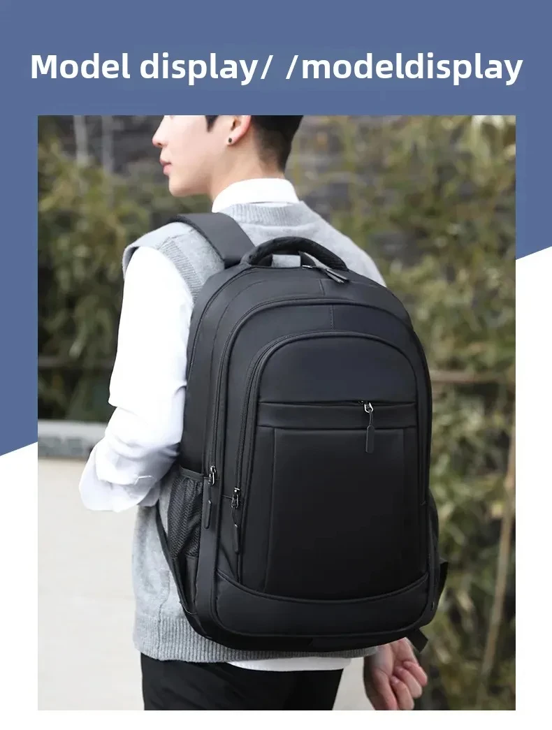 

Large Capacity Outdoor Commuter Laptop Travel Backpack Men's Business Casual Double Shoulder Bag Crossing Borders Print Logo