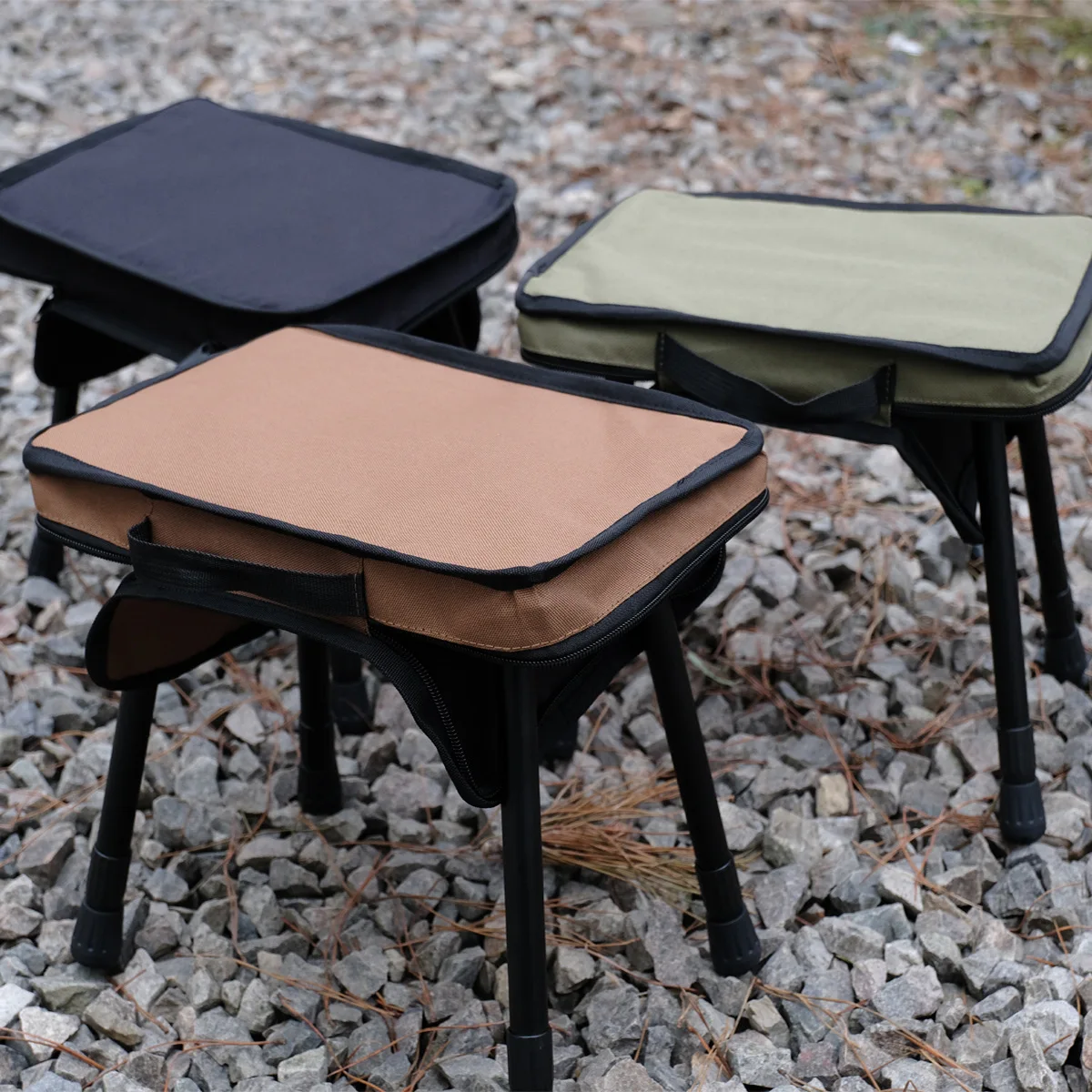 

Outdoor Camping Tactical Chair Folding Stool Lightweight Pony Stool Portable Fishing Aluminium Stool with Storage Bag