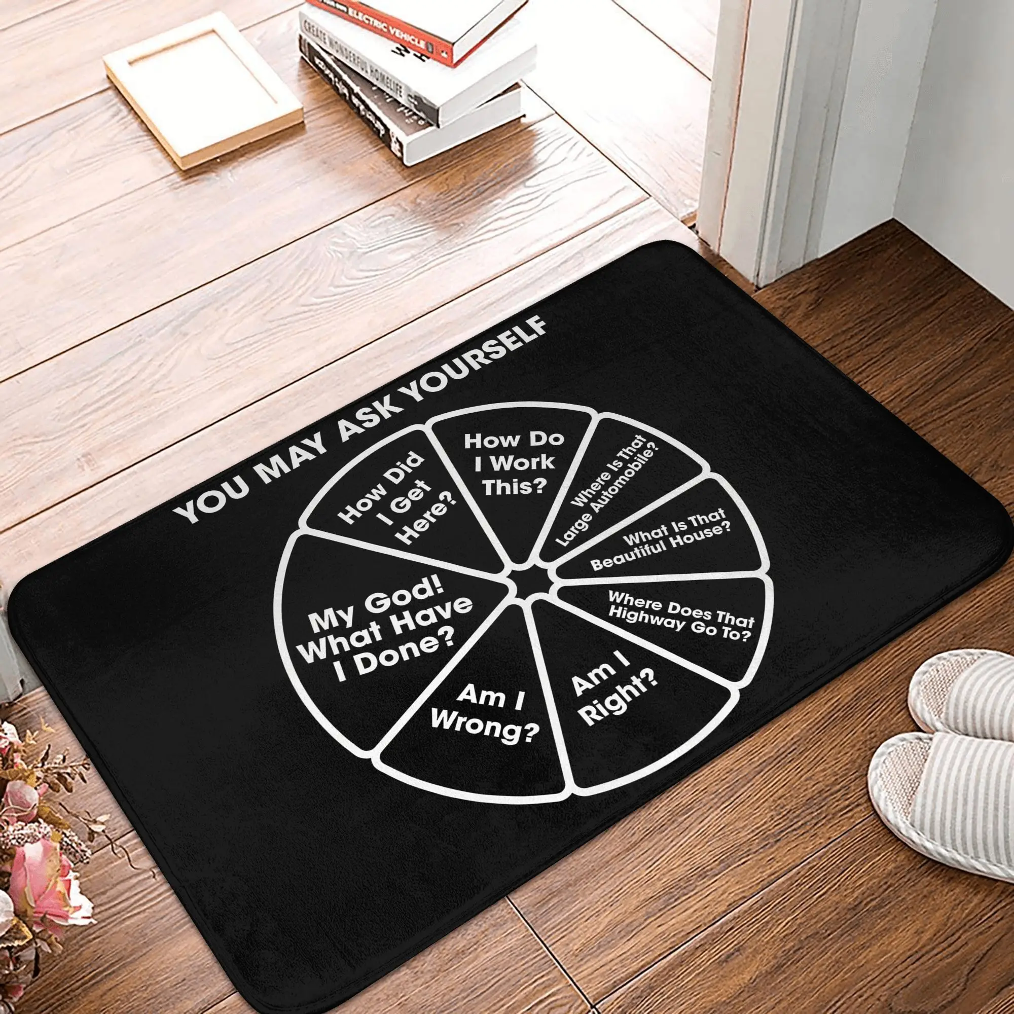 

Once In A Lifetime You May Ask Yourself Pie Chart Bw Anti-slip Doormat Floor Mat Kitchen Entrance Home Balcony Footpad Mats