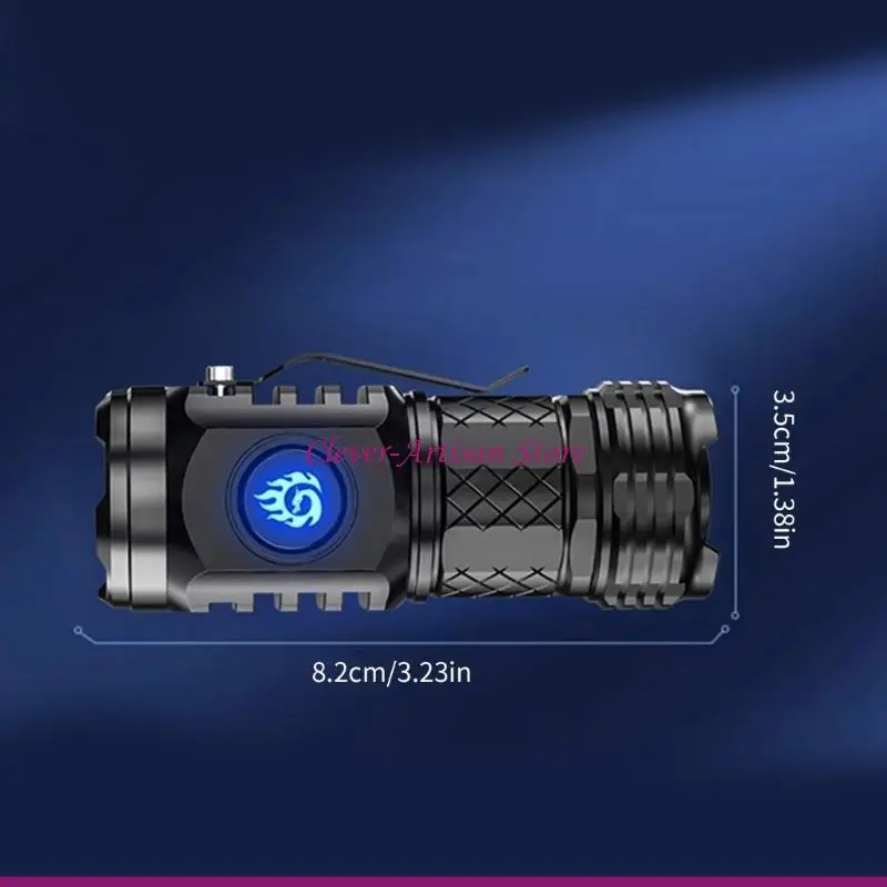 E06B充電式LED懐中電灯戦術的にトーチポータブルポケットトーチミニフラッシュ超強力な懐中電灯