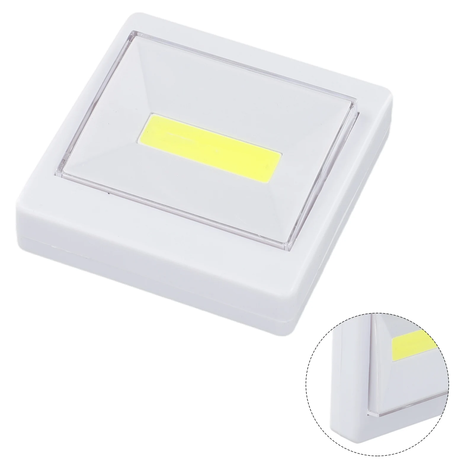 Battery Operated COB Switch Night Light Cordless Wall Mounted Under Cabinet Lamp with Easy Mounting and Removable Battery Design