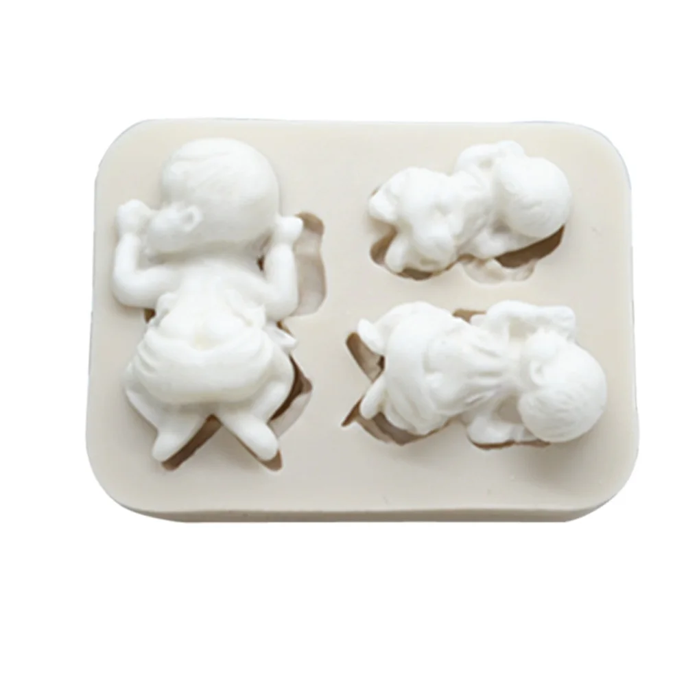 3D Sleeping Baby Silicone Resin Molds Fondant Mould Chocolate Sugar Cake Decorating Tools Pastry Kitchen Baking Accessories M081