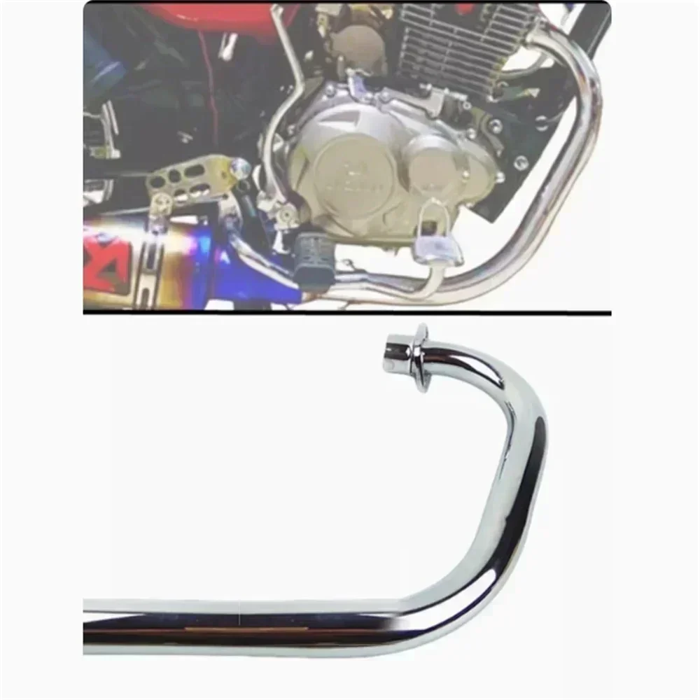 For HONDA CG125/WY125 Modified Motorcycle Exhaust Muffler Silencer Front Pipe For Honda CG 125 WY 125 Double layer exhaust pipe