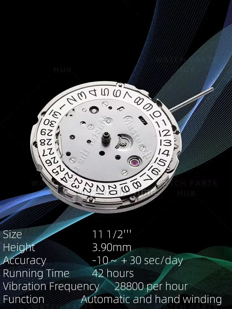 시계 수리용 9015 일본 고품질 무브먼트, 날짜 포함, 3 시 위치