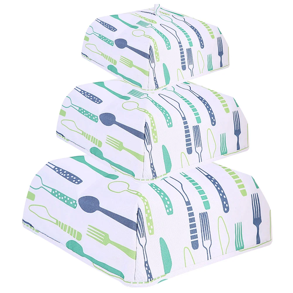 

3 Pcs Aluminum Foil Cloth Insulation Cover Foldable Dining Table Kitchen Food Printing Picnic Hot Keep Warm Travel Household