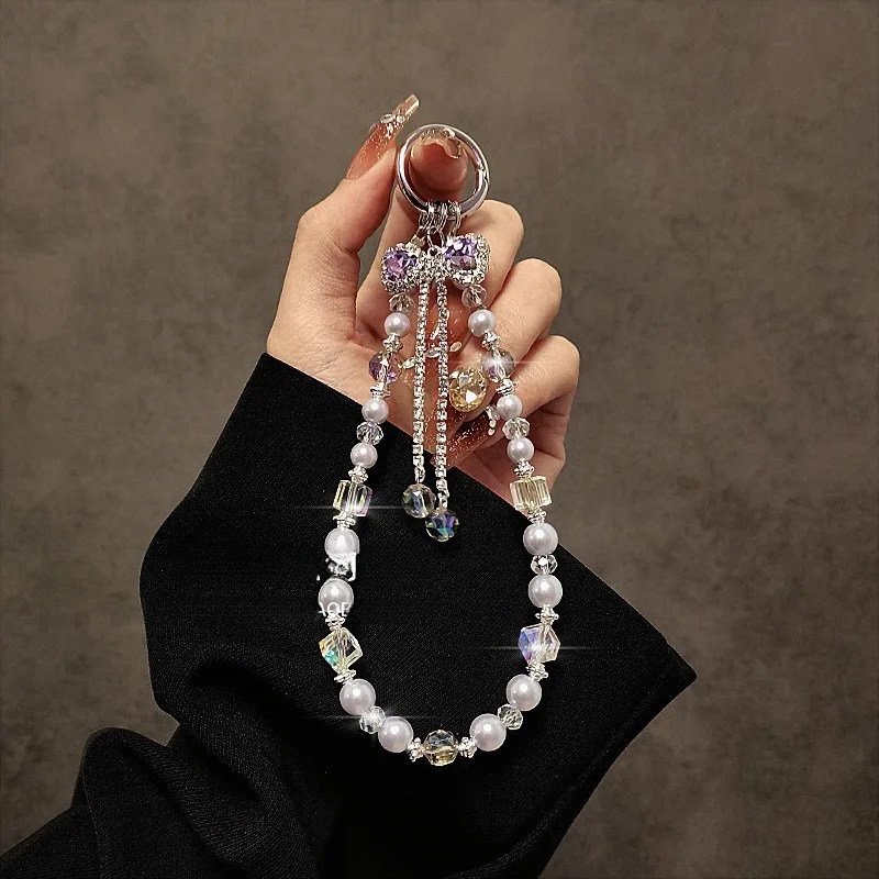 

Красочный ремешок для мобильного телефона, ювелирная сумка, аксессуары, блестящие брелки, стильный блестящий брелок с подвеской из хрустальных бусин