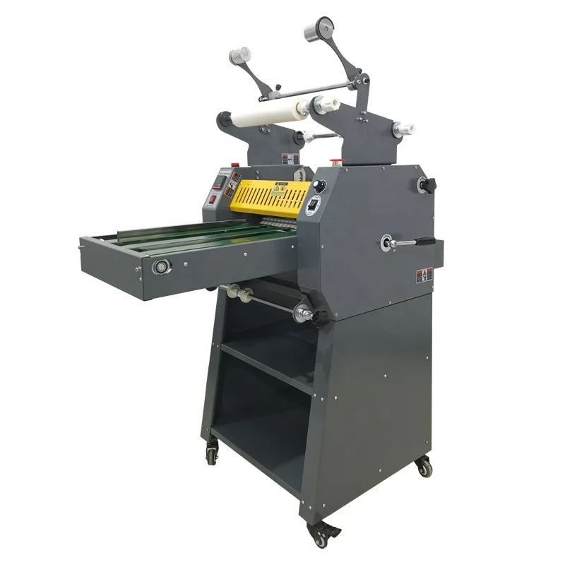 BFT-490 490mm A2 Size Automatic Cold & Hot Roll Lamination Machine With 7mm Thickness Belt Feeding Label Laminating Machine