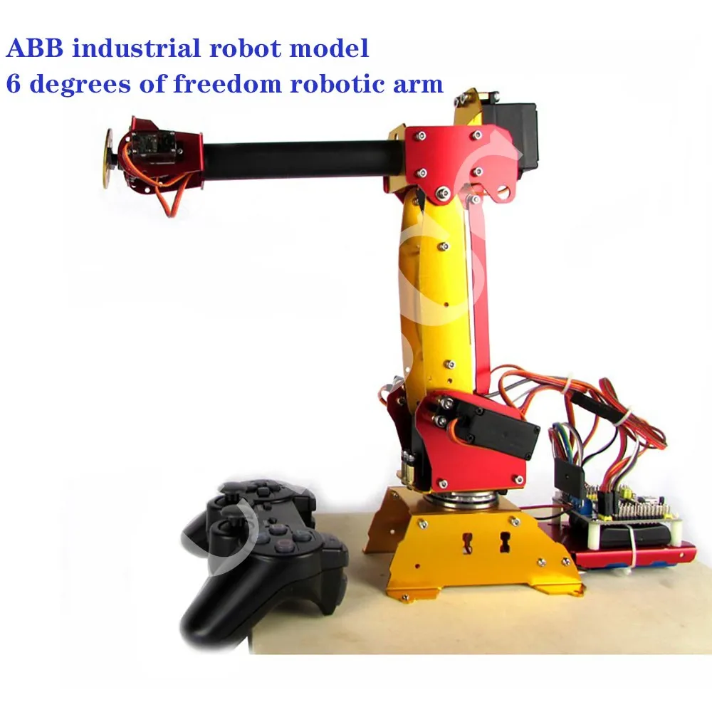 Metal ABB industrial robot model 6 degrees of freedom mechanical arm six-axis CNC switch manipulator teaching diy