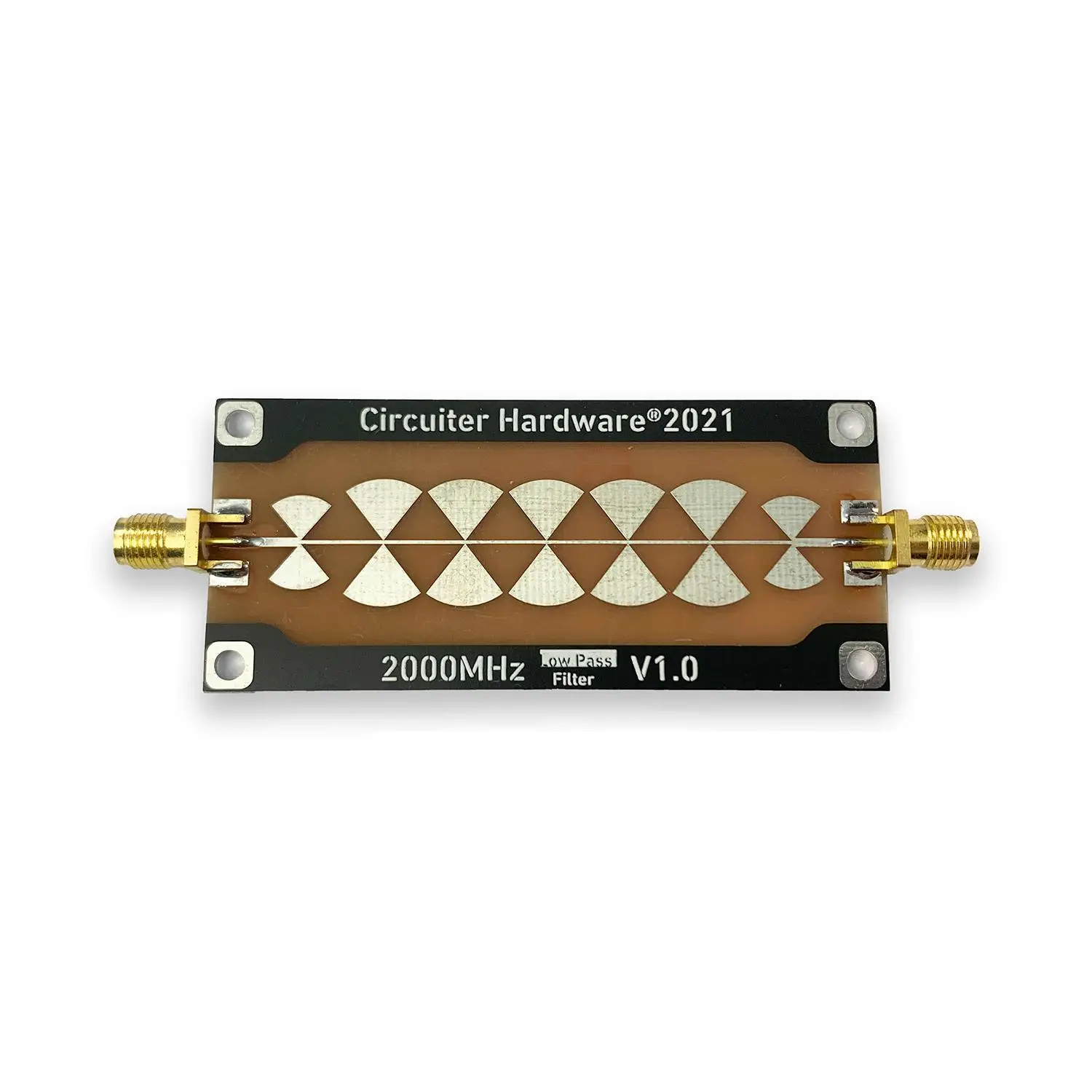 DYKB RF Low Pass Filter Butterfly Microstrip LPF 1MHz-2GHz Passband VSWR 1.5 Max for RF Radio Amplifier SDR Antenna Ham Radio