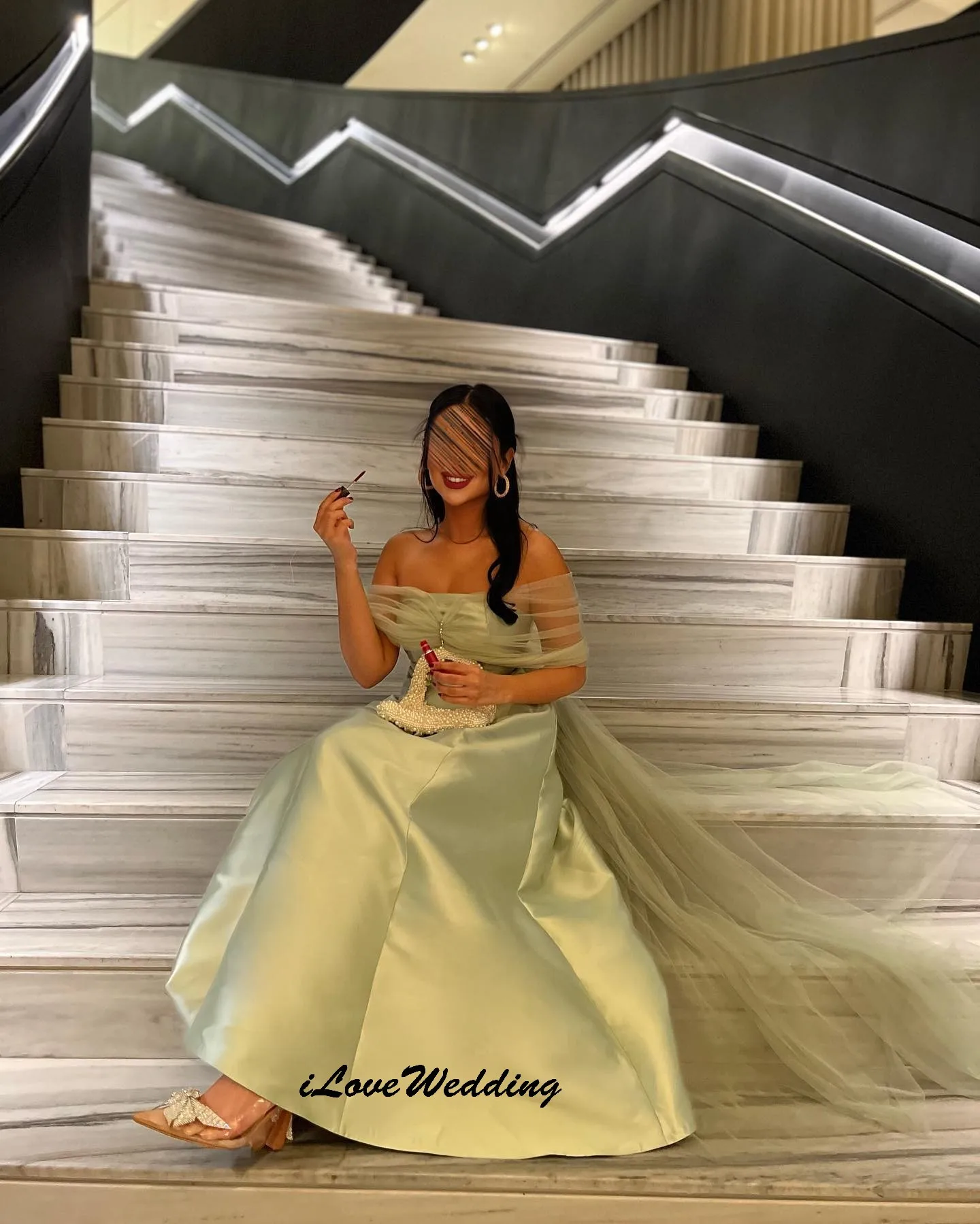 

Mint Green Strapless Evening Dresses 2025 A-Line Satin Elegant Women Party Dress Ruched Off The Shoulder Prom Dress Customized