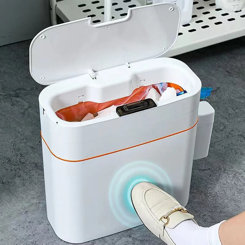 16L/13L Intelligent Sensor Garbage Bin with Lid Waterproof Sensing Garbage Bin Sensing+Button+Kick Touch