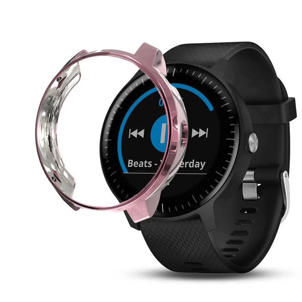 

3 Pink Tpu Watch Case Protective Wristwatch Cover Flexible Smart Watch Protective Frame Cover Shockproof Guard