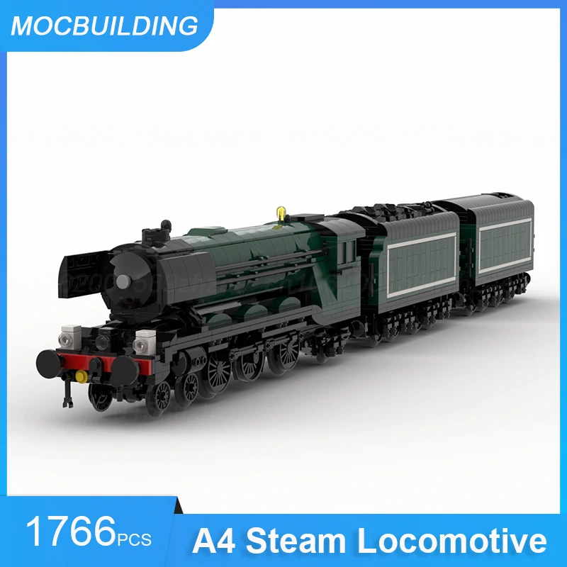 MOC Building Blocks Lner Class A4 รถจักรไอน้ํารถไฟรุ่น DIY ประกอบอิฐการขนส่งของเล่นสร้างสรรค์ของขวัญ 1766PCS