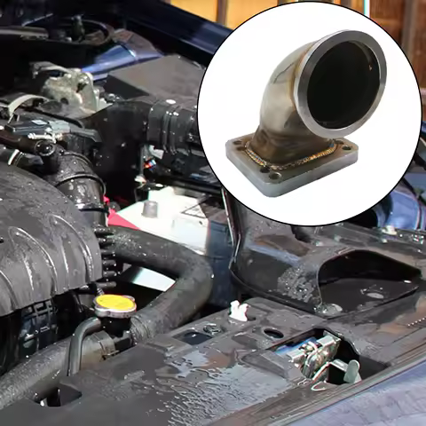 Vehicle 304 Stainless Steel 2.5" 90 Elbow Adapter Flange T3 T4 Exhaust