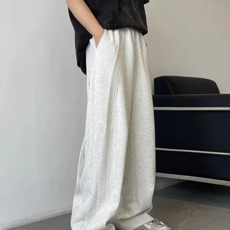 2024 Spring New American Style Trendy Brand Men's Loose-Fit Straight-Leg Casual Wide-Leg Trousers Deconstructed Design Sensibili