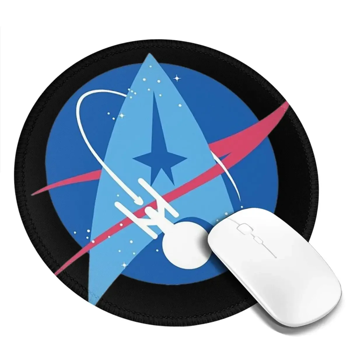 Star Treks Science Fiction TV Series Round Mouse Pad Computer Keyboard Mouse Mat Gamer Laptop Desk Mat Office Accessories Table