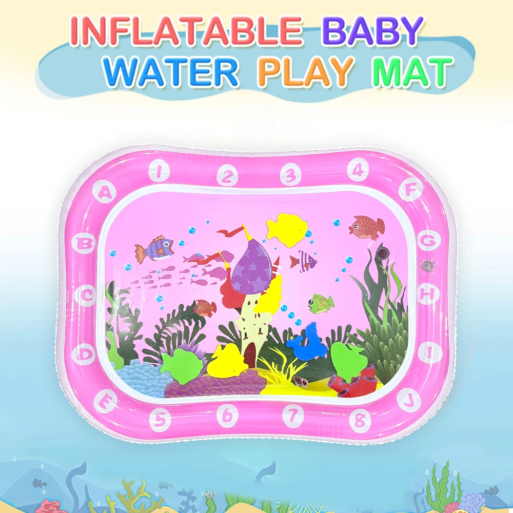 ベビーウォータープレイマットインフレータブルクッションPVC幼児おなか時間幼児ウォーターパッド子供のための早期教育開発活動おもちゃ