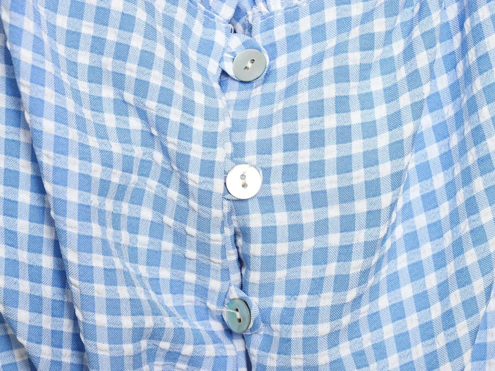 Frühling 2026 Neue Europäische und Amerikanische Damenmode Lässiges Lockeres Vielseitiges Schnür-Top in Blauem Karomuster