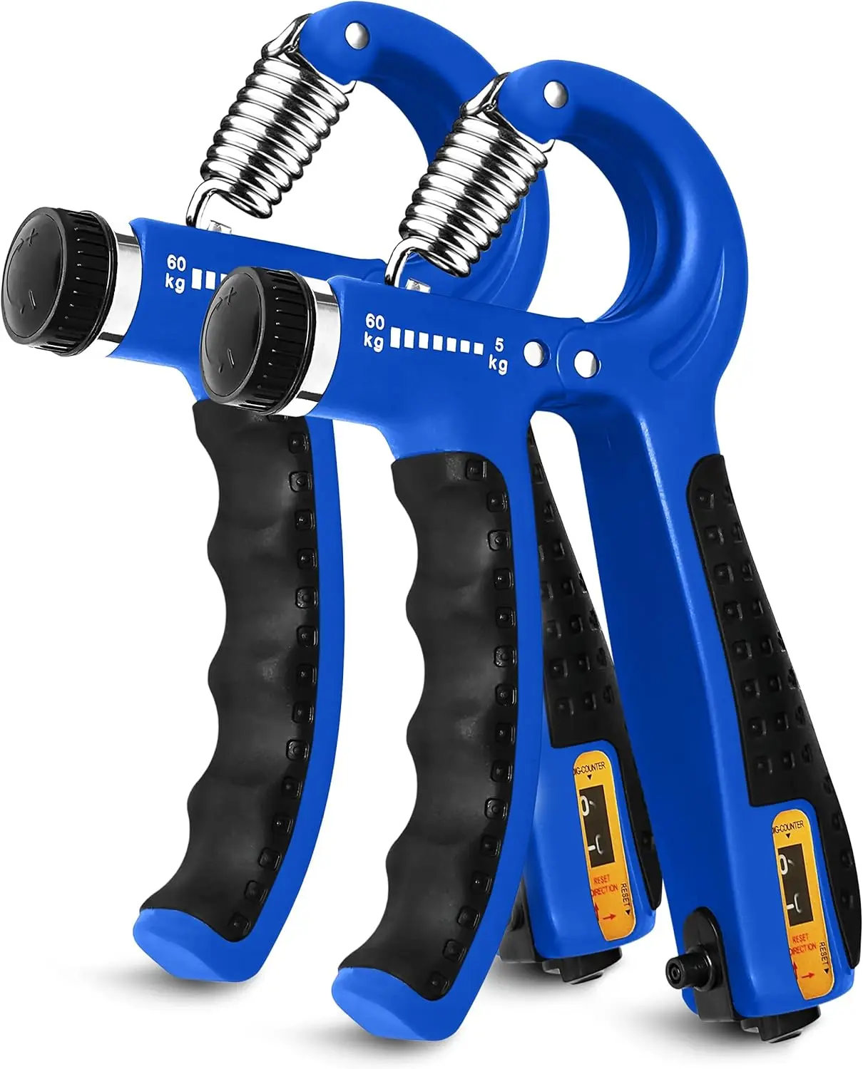 

Adjustable Hand Grip Strength Trainer 10-130lbs, Forearm Exerciser for Muscle Building and Therapy, 2 Pack Blue