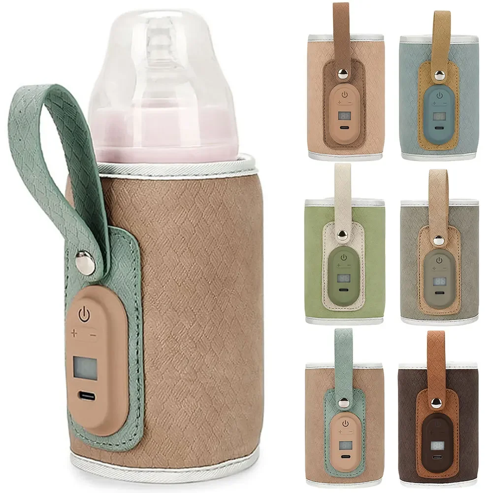 

Portable Bottle Warmer USB Powered Digital Display Baby Bottle Cup Warmer Portable Baby Milk Heat Keeper for Car Outdoor Travel