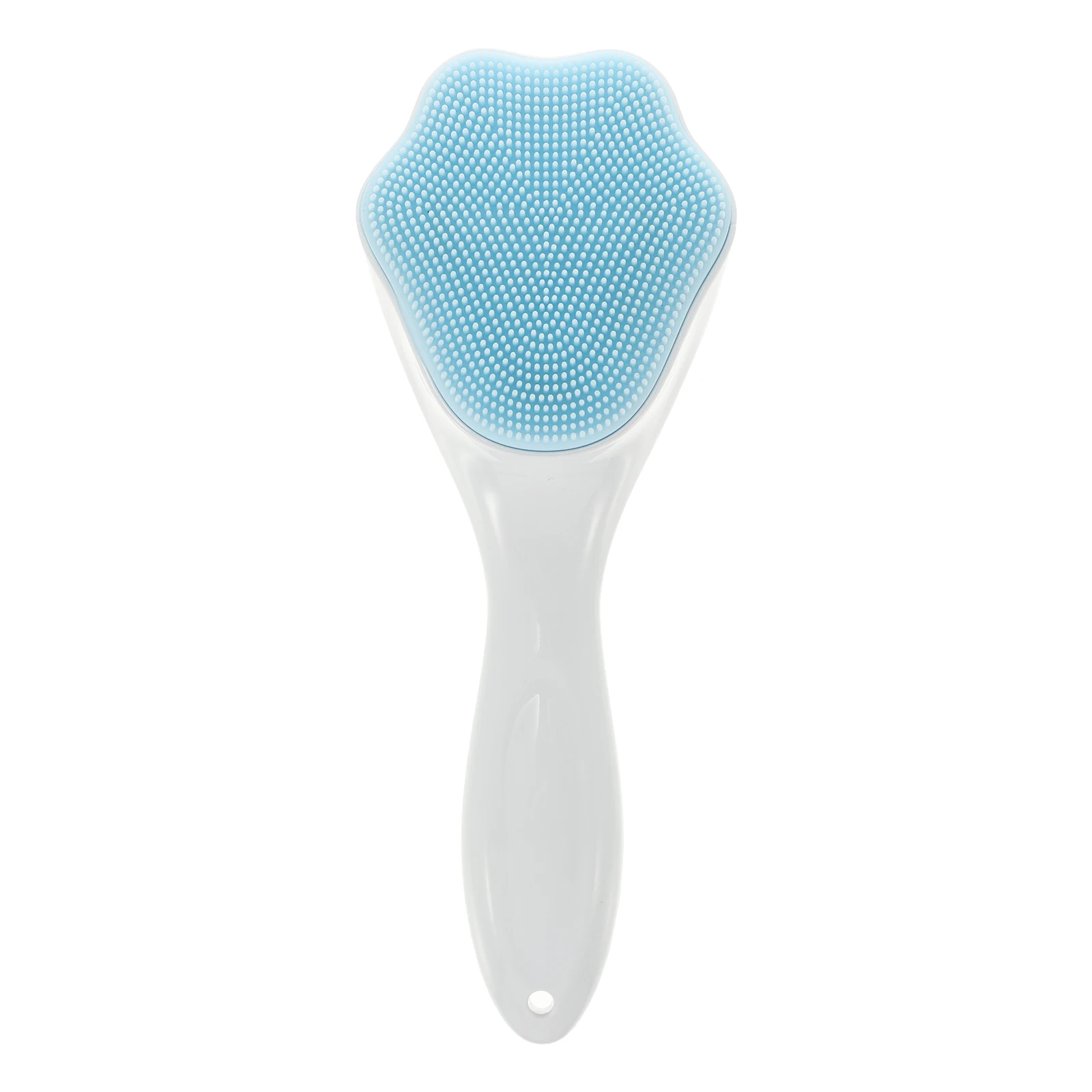 Escova facial de silicone com pata de gato, cabo longo, ferramenta de limpeza facial, limpeza profunda, esfoliante, cravos, pele sensível