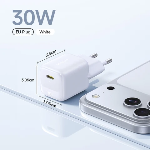 Зарядное устройство Baseus 30W USB-C с быстрой зарядкой PD3.0 QC3.0 PPS для iPhone 17 16 15 1 Pro Max, iPad, Xiaomi, быстрое зарядное устройство GaN