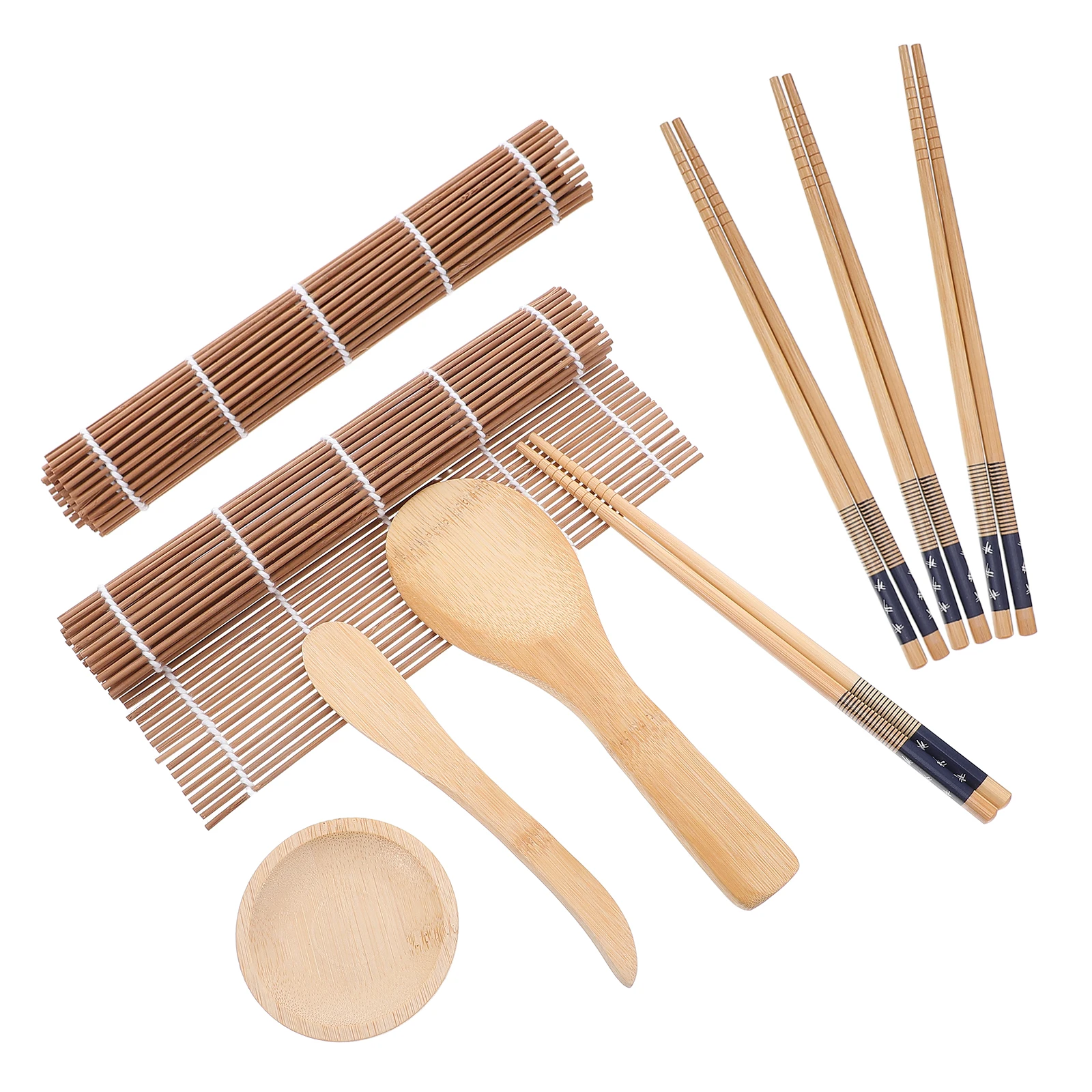 

1 Set Sushi Maker Kit For Bamboo Sushi Rolling Mats With Chopsticks And Utensils Utensils Kit For Serving Dishes Japanese Rolls