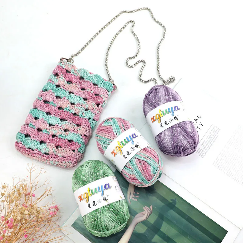 

1000g 10pcs Knitting Yarn Starlight Graffiti Cotton Thread for DIY Crochet Hook Bag Shawl Scarf