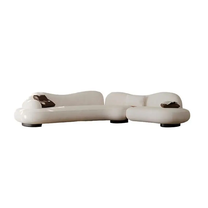 Special-shaped fabric sofa large apartment living room curved sofa flat villa sofa