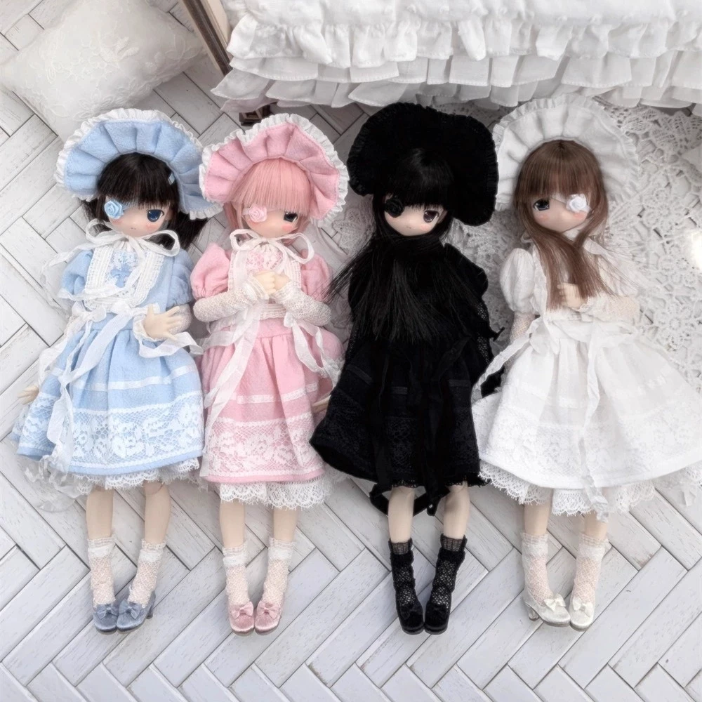 Multi-color BJD Doll Shoes ob22 Satin Bow Kitten Heels Versatile Style Spot Inventory Girls Mini Toys Doll Accessories