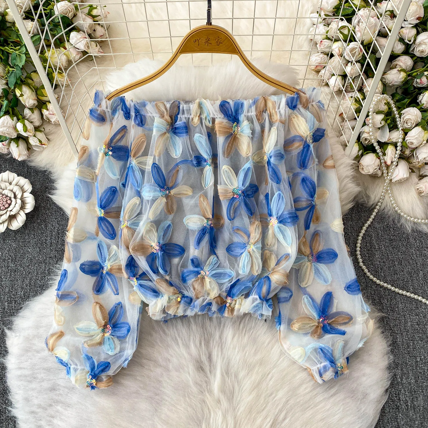 sexy Slim Three-dimensional loose Korean Tanks Top Elegant Crop Top summer Women hotsweet women clothing