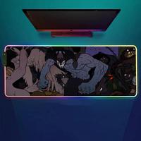 Devilman Crybaby Mouse Pad RGB Gaming Mouse Pad Desk Mat HD Gamer Large LED Light XXL MousePads