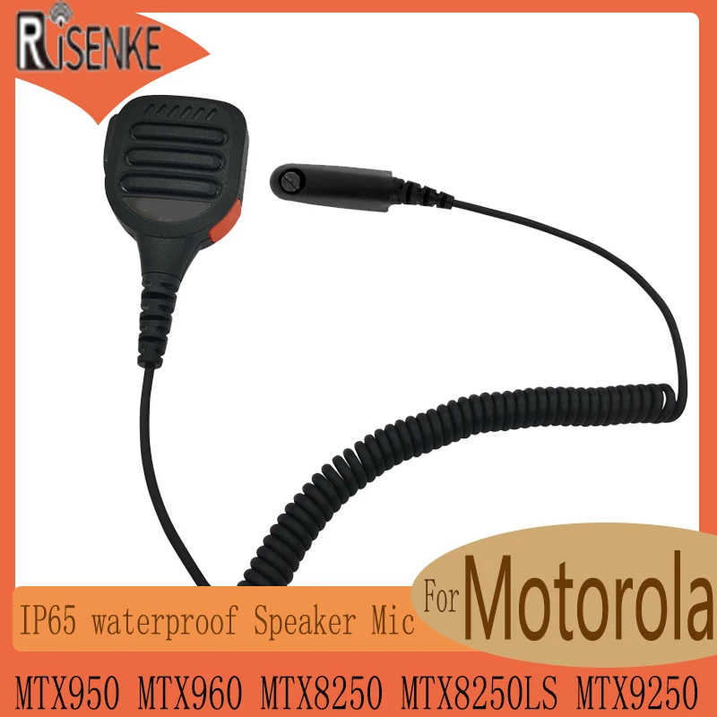 

RISENKE-Speaker Mic for Motorola GP328,MTX950,MTX960,MTX8250,MTX8250LS,MTX9250, PRO5350,PRO5450,PRO5550,PRO7450,PRO7550,PRO775