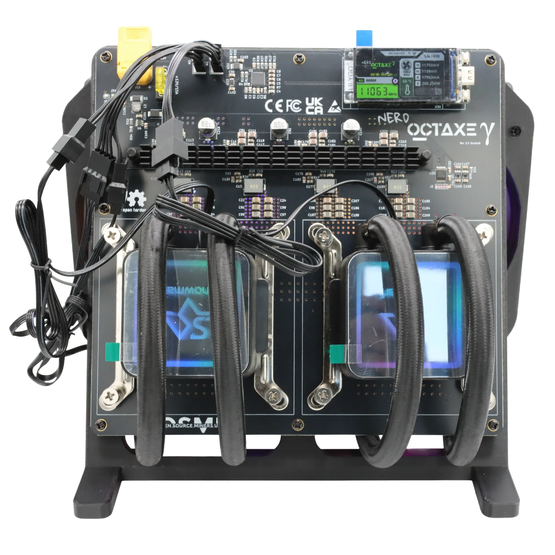 Nerdoctaxe Rev2.2 Hydro Bitcoin Miner 11TH/s 190W Home Open Source with Mean Well Power Supply for Cryptocurrency Mining